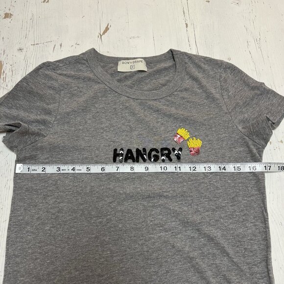 Bow & Drape Gray 'Hangry' Short Sleeve Tee - Picture 6 of 12